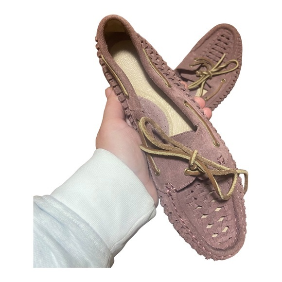 Frye Quincy woven Boat 7M mauve - Picture 4 of 10